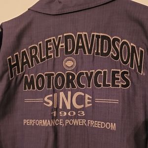 Harley Davidson American Legend Men's Button Up Shirt Size L Short Sleeve